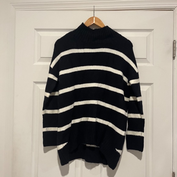 WORKSHOP Black and White Striped Sweater - Picture 5 of 5